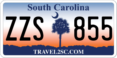 SC license plate ZZS855