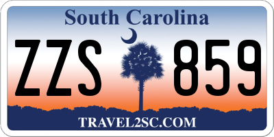 SC license plate ZZS859