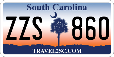 SC license plate ZZS860