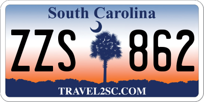 SC license plate ZZS862