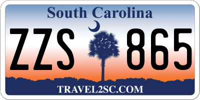 SC license plate ZZS865