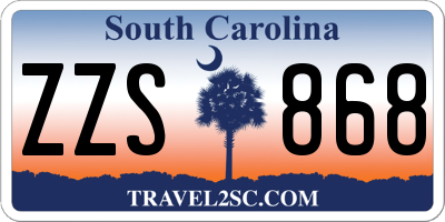 SC license plate ZZS868