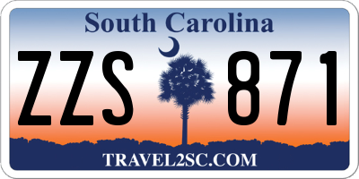 SC license plate ZZS871