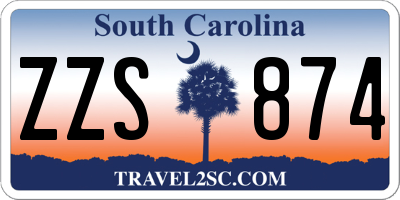 SC license plate ZZS874