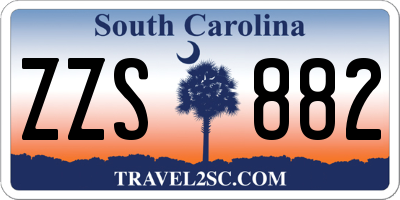SC license plate ZZS882
