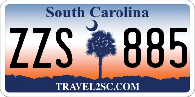 SC license plate ZZS885