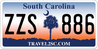 SC license plate ZZS886