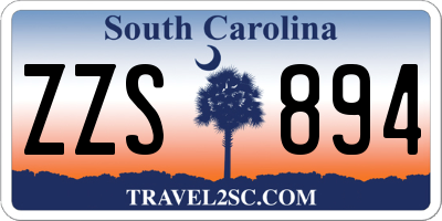 SC license plate ZZS894