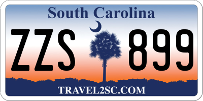 SC license plate ZZS899