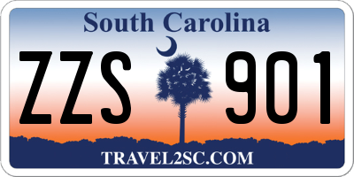 SC license plate ZZS901