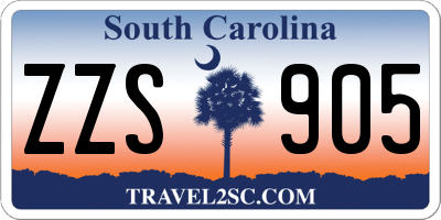 SC license plate ZZS905