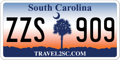 SC license plate ZZS909