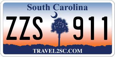 SC license plate ZZS911