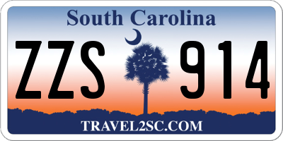 SC license plate ZZS914