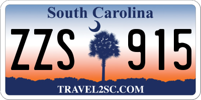 SC license plate ZZS915