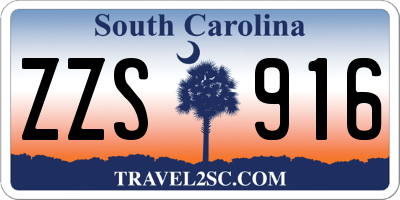 SC license plate ZZS916