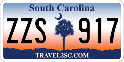 SC license plate ZZS917