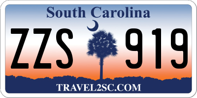 SC license plate ZZS919