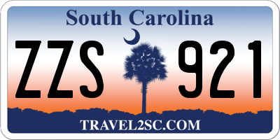 SC license plate ZZS921