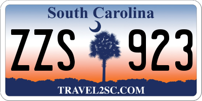 SC license plate ZZS923