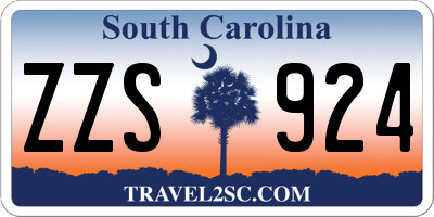 SC license plate ZZS924