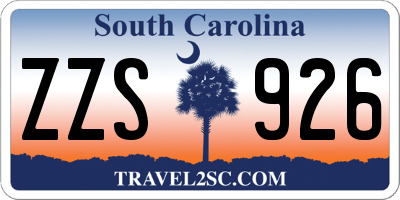 SC license plate ZZS926