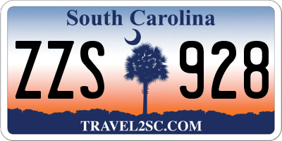 SC license plate ZZS928