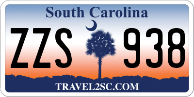 SC license plate ZZS938