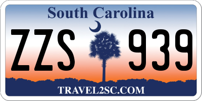 SC license plate ZZS939