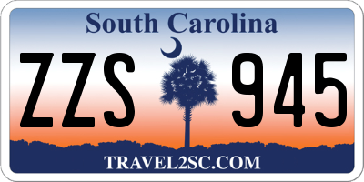 SC license plate ZZS945