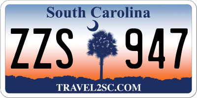 SC license plate ZZS947
