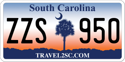 SC license plate ZZS950