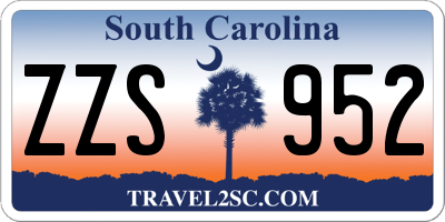 SC license plate ZZS952
