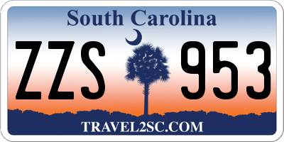SC license plate ZZS953