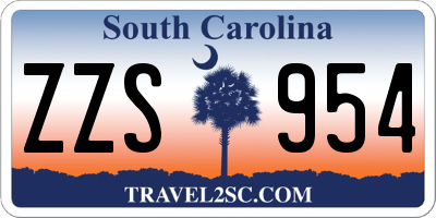 SC license plate ZZS954