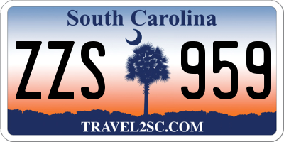 SC license plate ZZS959