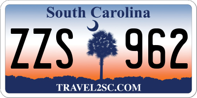 SC license plate ZZS962