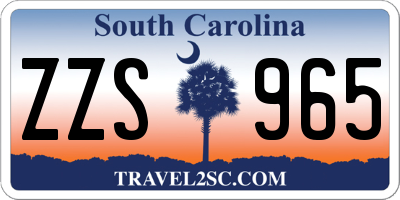 SC license plate ZZS965