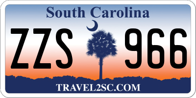 SC license plate ZZS966