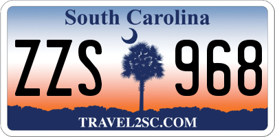 SC license plate ZZS968