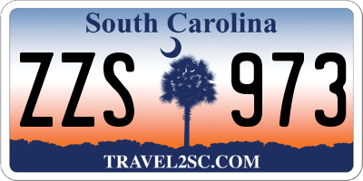 SC license plate ZZS973