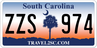 SC license plate ZZS974