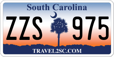 SC license plate ZZS975