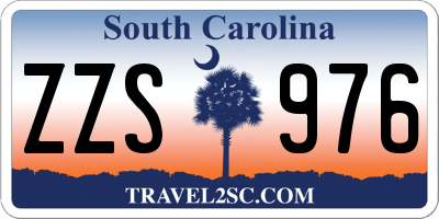 SC license plate ZZS976