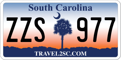 SC license plate ZZS977