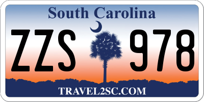 SC license plate ZZS978