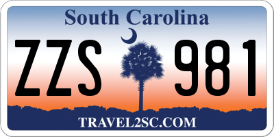SC license plate ZZS981