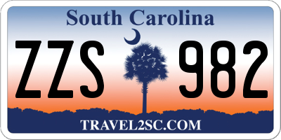 SC license plate ZZS982