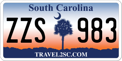 SC license plate ZZS983