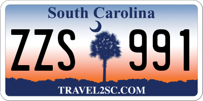 SC license plate ZZS991